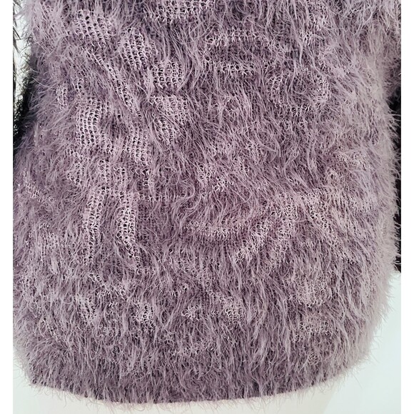 NWT Nine West Fuzzy Soft Brushed Knit Purple Pullover Fluffy Sweater Sz M - Picture 3 of 12